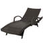 Chaise longue en osier avec accoudoirs Salem