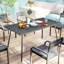 Table de salle à manger rectangulaire pour 6 personnes, gris