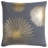 Gray Gold Metallic Sunburst Throw Pillow