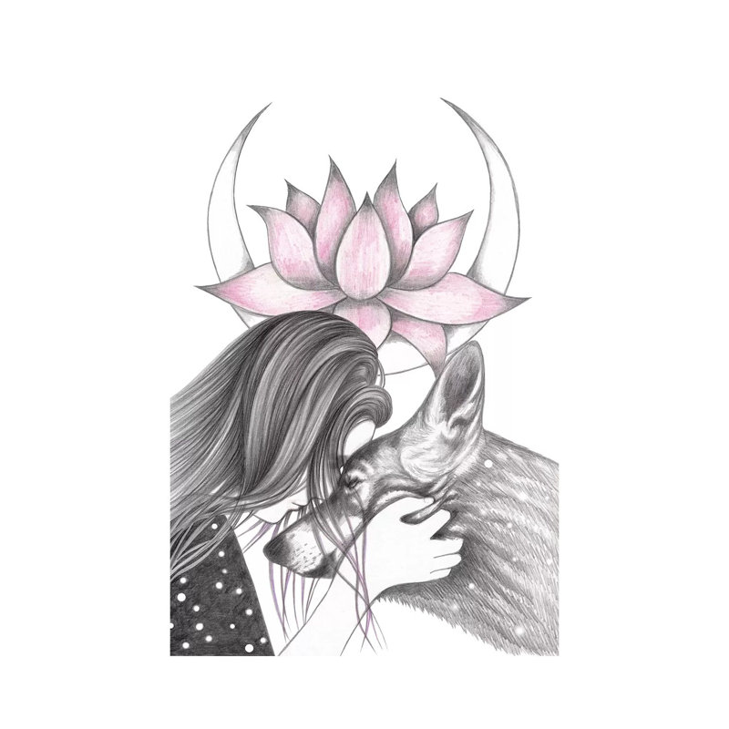 Lotus 1 Piece Wrapped Canvas Wall Art, 101.6 cm H x 66.04 cm W x 1.91 cm D
