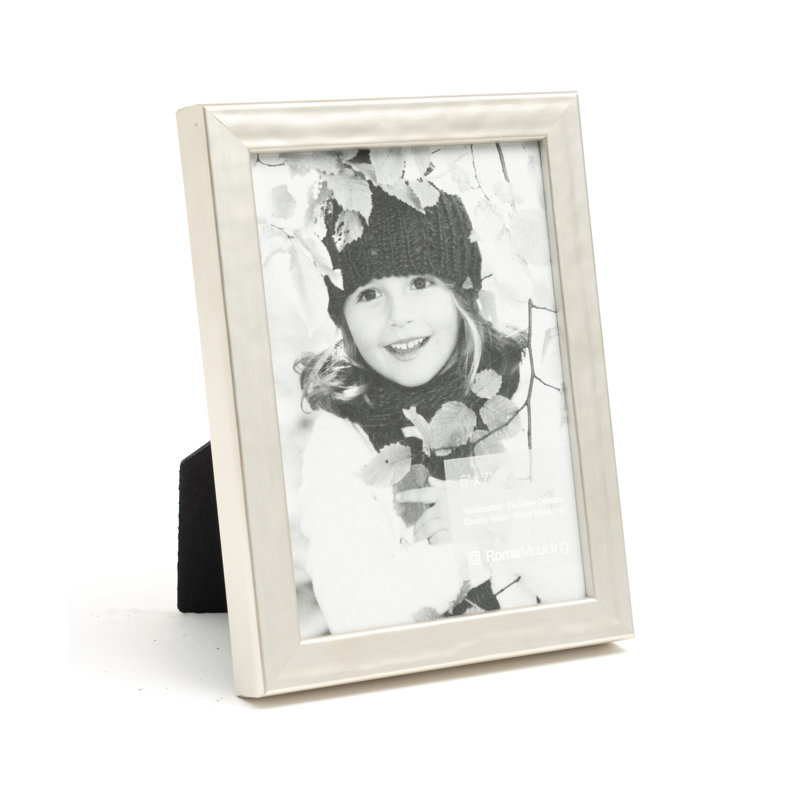 Cadre photo simple en bois, Argent, 8 po x 10 po