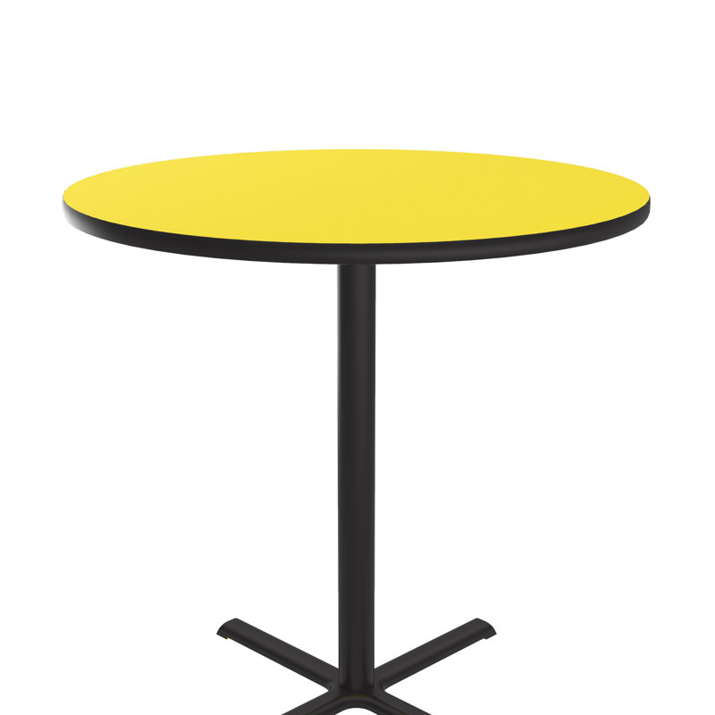 Plateau de table biseauté 48 po Correll, Jaune, 42"