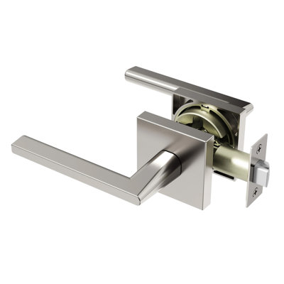Poignée de porte Quadra Design moderne dissimulé pour (Hall et garde-robe) - Style minimaliste élégant en nickel brossé