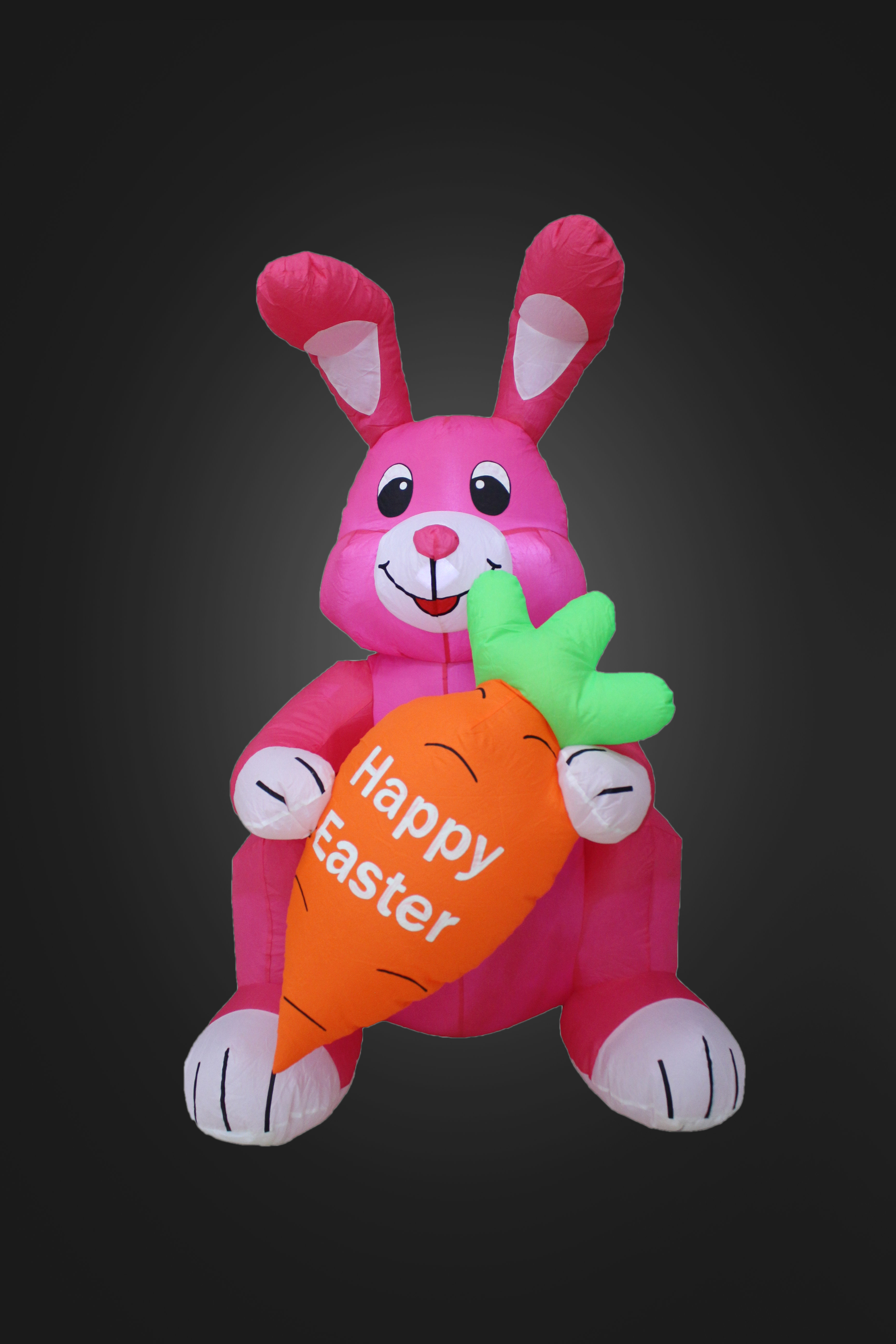 The Holiday Aisle® 4 Foot Tall Happy Easter Lighted Inflatable Bunny