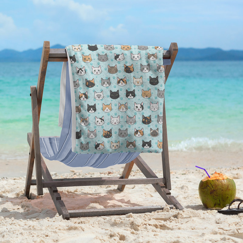 Serviette de plage Katelyn Elizabeth, Bleu sarcelle