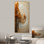 Orange et pin blanc en spirale - art mural botanique