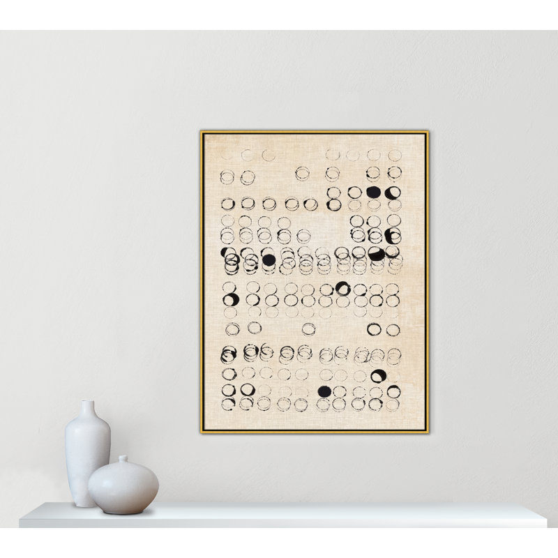 Victorine Dots and Dots Print par, H 49,5 po x l 37,5 po, Doré