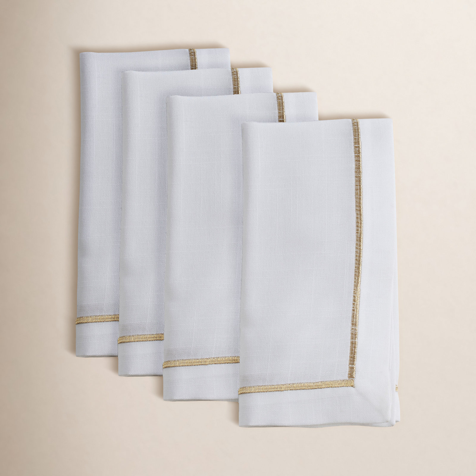 Odelle Polyester No Pattern Napkin, Gold