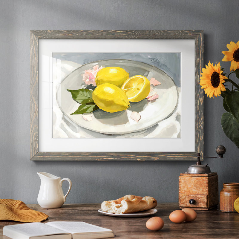 Citrons sur une assiette I, Gris