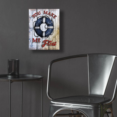  'Lifesaver' by Art Licensing Studio Acrylic Glass Wall Art, 12" x 16"