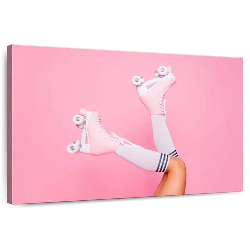 Senne Pink Roller Skates, 32" H x 48" W