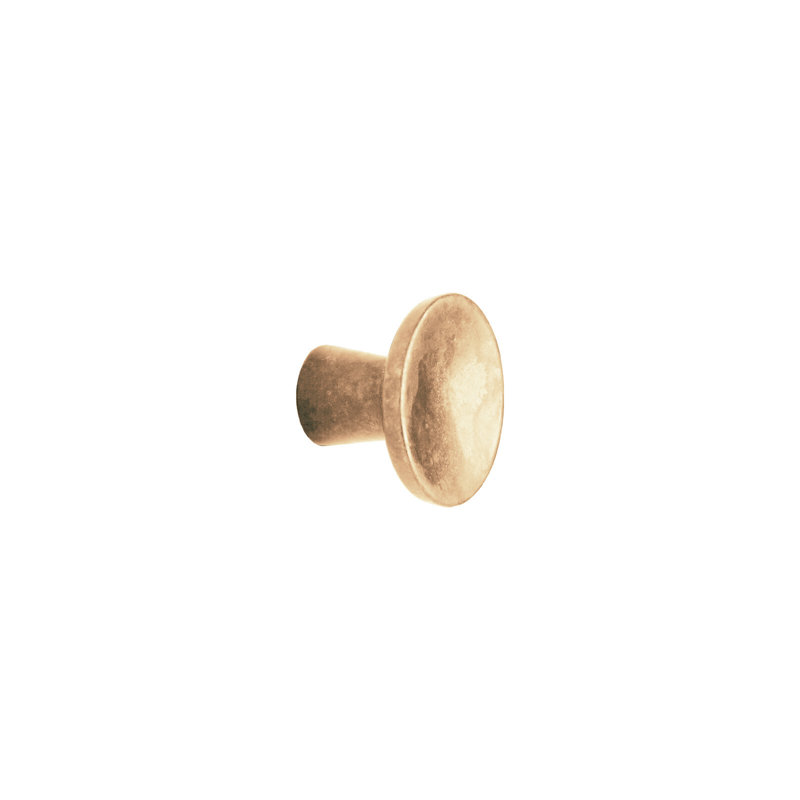 Brut Bronze Round Knob, Silicon Bronze Light