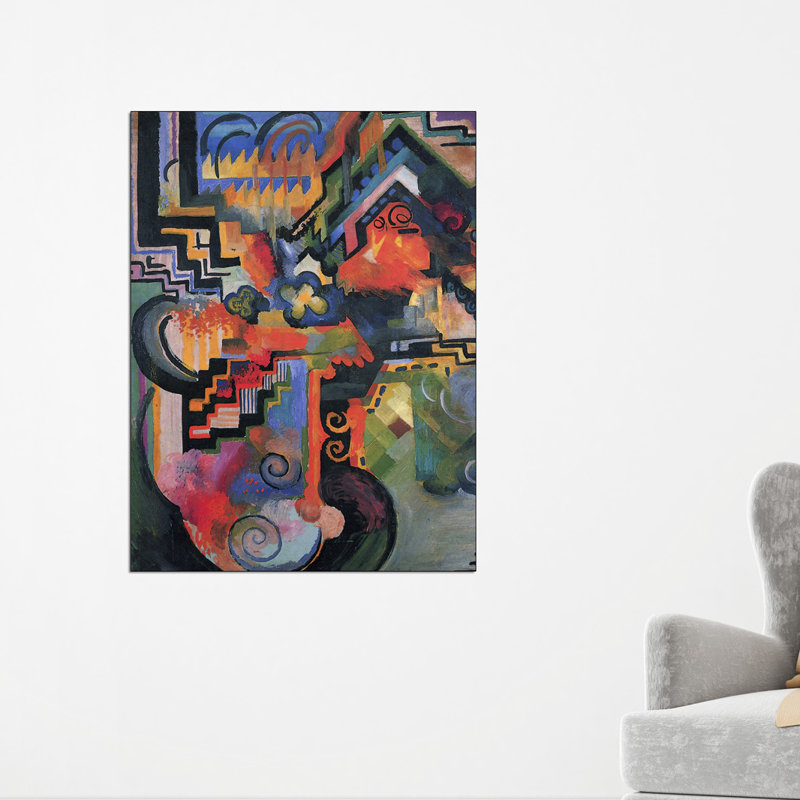 Macke August - Wrapped Canvas Painting, 80cm H x 60cm W x 1.8cm D