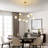 Lashae 8-Light Dimmable Modern Sputnik Linear Chandelier with Glass Globe Shades, Pendant Lighting