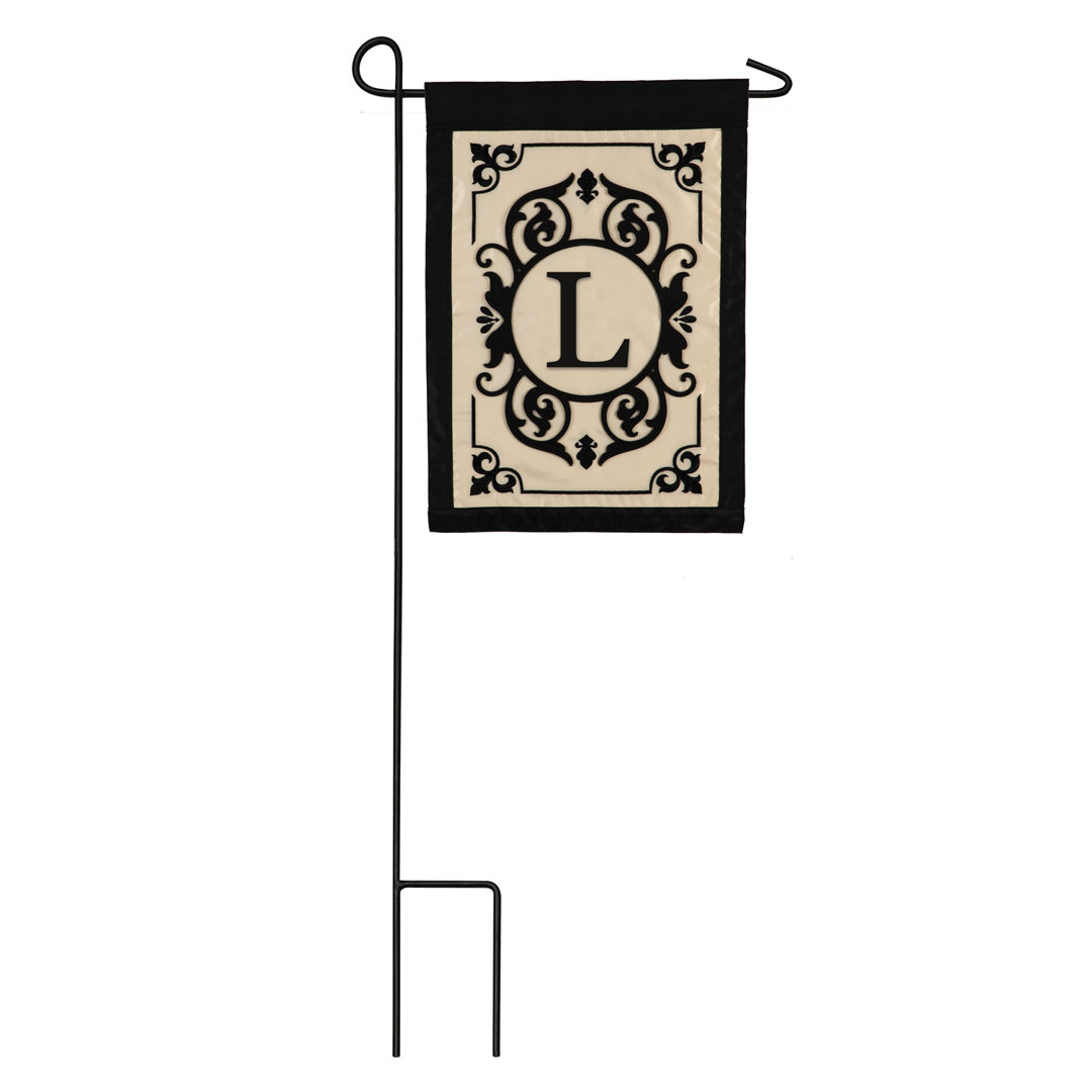 Double Sided 18'' H x 12.5'' W Nylon Garden Flag Red Barrel Studio® Monogram 