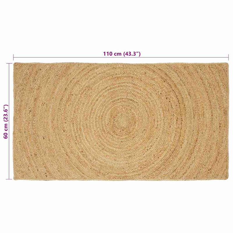 Solid Colour Standard Area Rug, Rectangle 60 x 110 cm