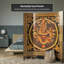 6 Ft. Tall Black Lacquer Room Divider - Dragon