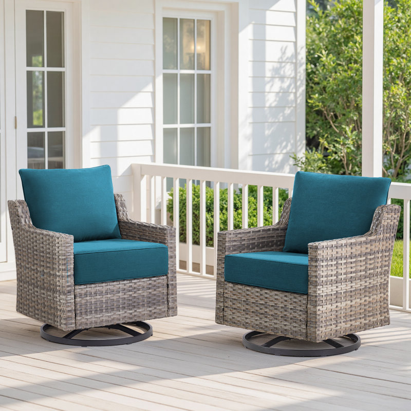 Outdoor Cushions For Patio Furniture,Outdoor Seat Cushion Set 24 X 24 X 6 Inch,Waterproof & Fade Resistant Outdoor Chair Cushions,Deep Patio Chair Cushion With Removable Cover