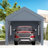 Carport 12' X 20' Portable Garage, Heavy Duty Car Port Canopy With 2 Roll-Up Doors & 4 Ventilated Windows For Car, Truck, Boat, Garden Tools-113412695