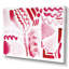 Éléments graphiques rétro en orange et rouge II - peinture sur toile-67232824-67232825
