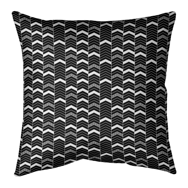 Coussin Rhonda Cheval, H 20 po x l 20 po, Duvet synthétique, Simple noir