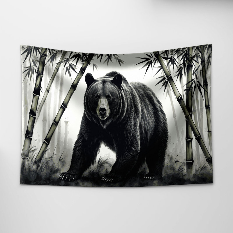 Tapisserie murale «Wildlife Black Bear», 51 po x 60 po