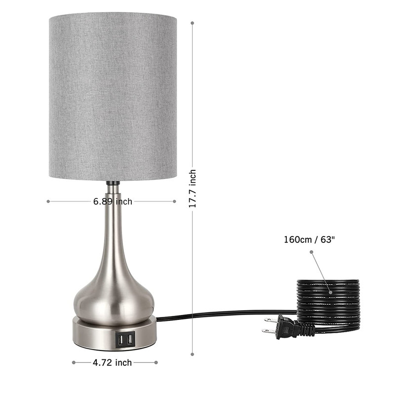 Bowleg Metal USB Table Lamp