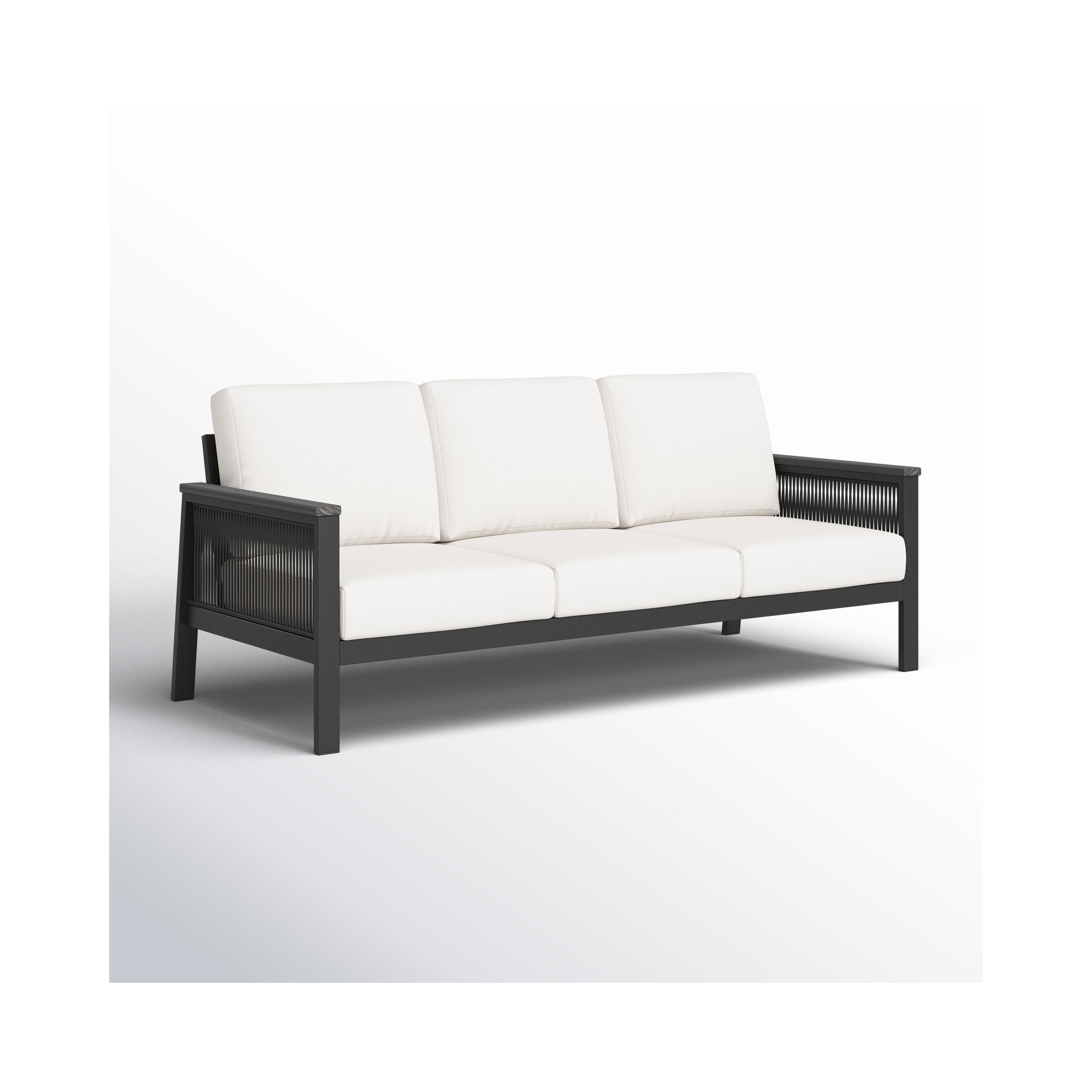 Townsend 80'' Wide Outdoor Patio Sofa with Sunbrella® Cushions, Canvas White Sunbrella® Canvas