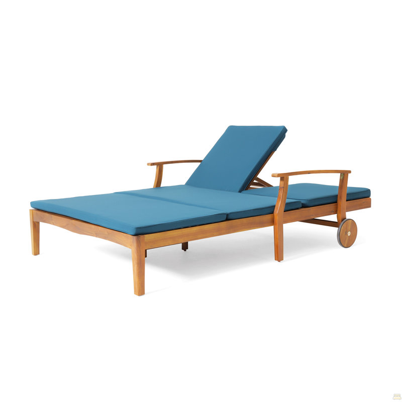 Chaise longue double Perla, Bleu