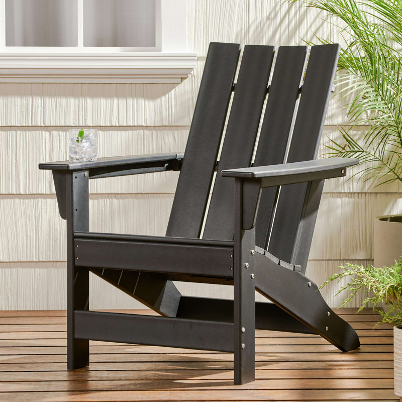 CHAISE ADIRONDack de style transitionnel, Noir