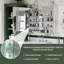 Armoire à pharmacie encastrée ou à fixation en surface sans cadre à 2 portes avec miroir et tablettes en verre réglables-1611447864