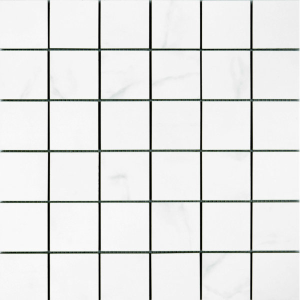 Providence 2" x 2" White Matte Porcelain Grid Mosaic Floor and Wall Tile