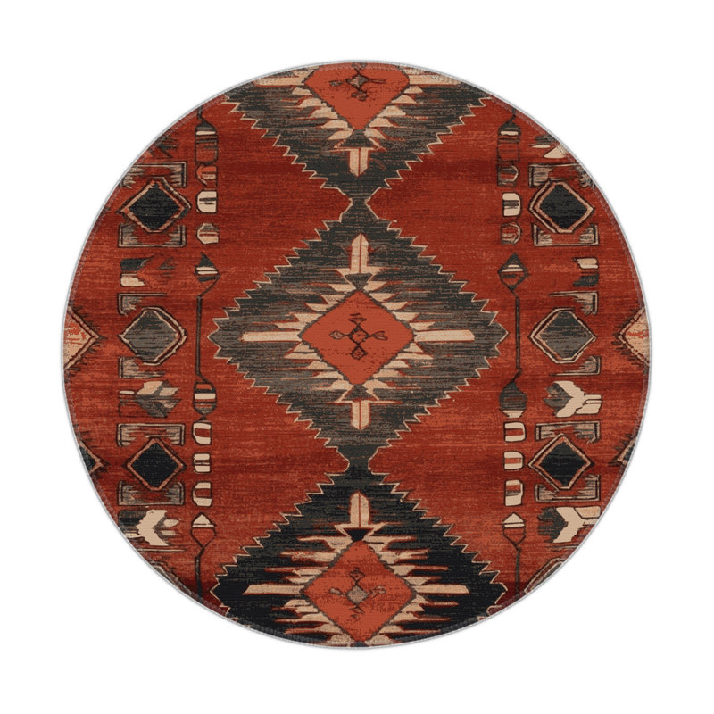 Turkish Brown Indoor and Outdoor Area Rug, Rectangle 5' x 7'