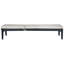 Longue méridienne simple inclinable en acacia avec coussins 23,6 po Arwen-1134631645