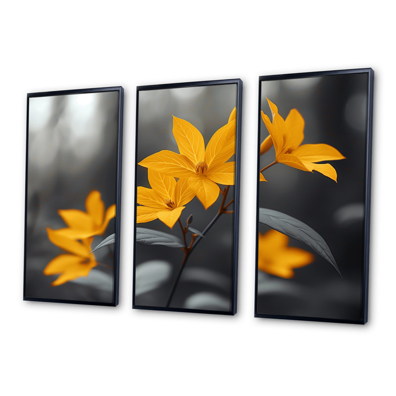 Ensemble de salon Brandenburg - Lily, H 28 po x l 36 po x P 1 po, Toile avec cadre flottant noir