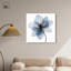 Art floral bleu acrylique matin par Petalia III, prêt à être suspendu-1212405212