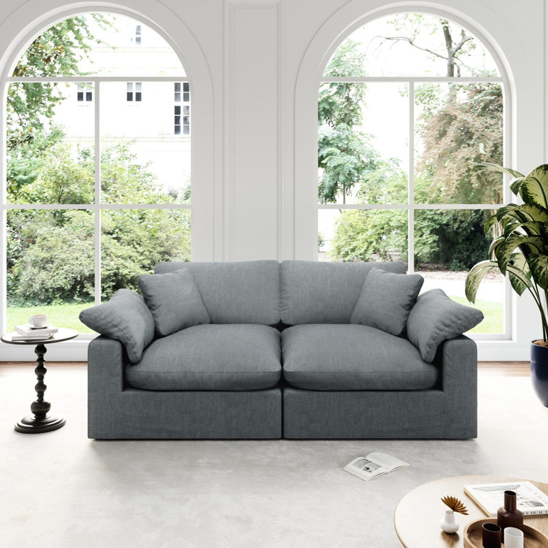 Canapé modulaire rembourré en nuage, canapé confortable et moderne, rembourré de duvet, sièges profonds convertibles pour salon, salon, chambre à coucher