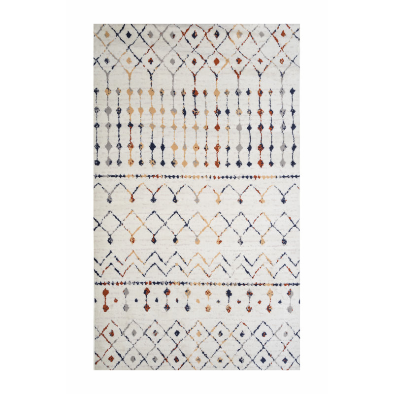 Geometric Indoor Rug, Rectangle 5' x 8'