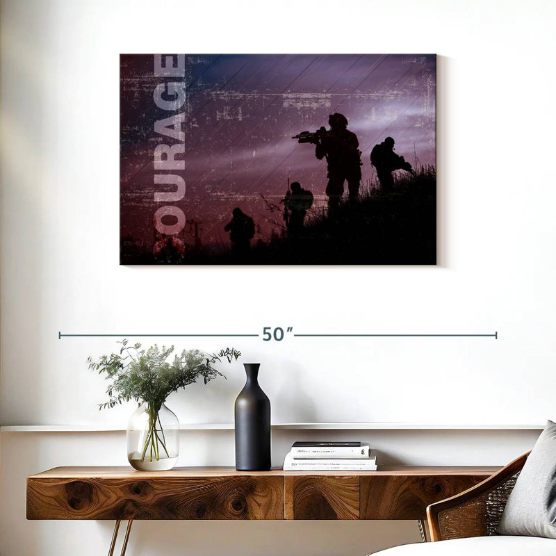 Military Courage, 24" H x 36" W