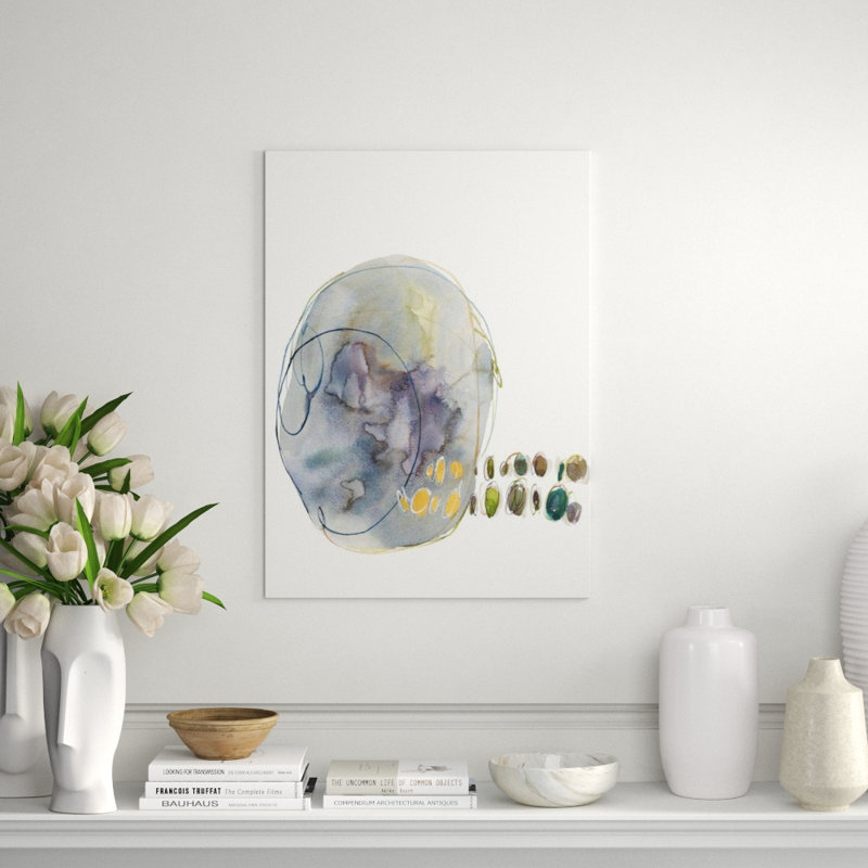 Modern Abstract V Painting by Sara Brown, Gild Gold, 50" H x 36" W x 1.5" D