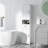 Slim Bathroom Storage Cabinet, Tall Bathroom Cabinet, Linen Tower With Open Shelf, Drawer, Recessed Doors, And Adjustable Shelves, White