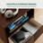 Rhombus Solid Rubber Wood Nightstand for Living Room & Bedroom, Drawer & Open Shelf-78076035