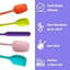 Ensemble de 5 spatules en silicone, spatule en caoutchouc de qualité alimentaire, poignée solide de mise à niveau avec poignée ergonomique, résistant à la chaleur jusqu'à 600 ° F pour batterie de cuisine antiadhésive, cuisson-113009588