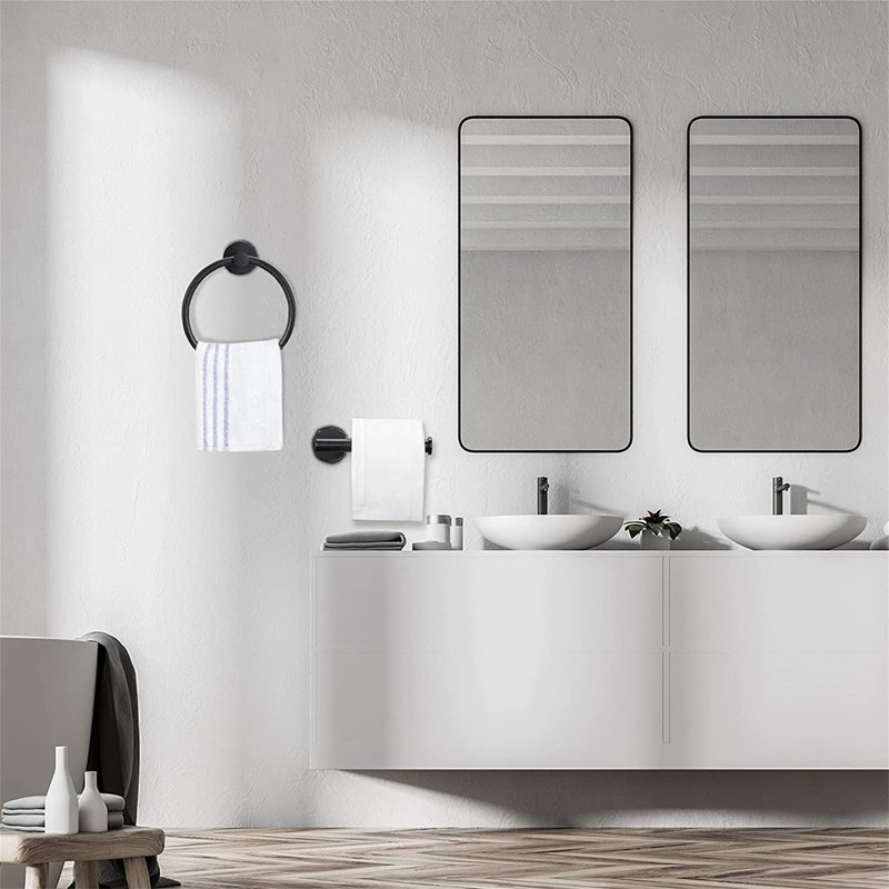 2 - Piece Bathroom Hardware Set, Matte Black