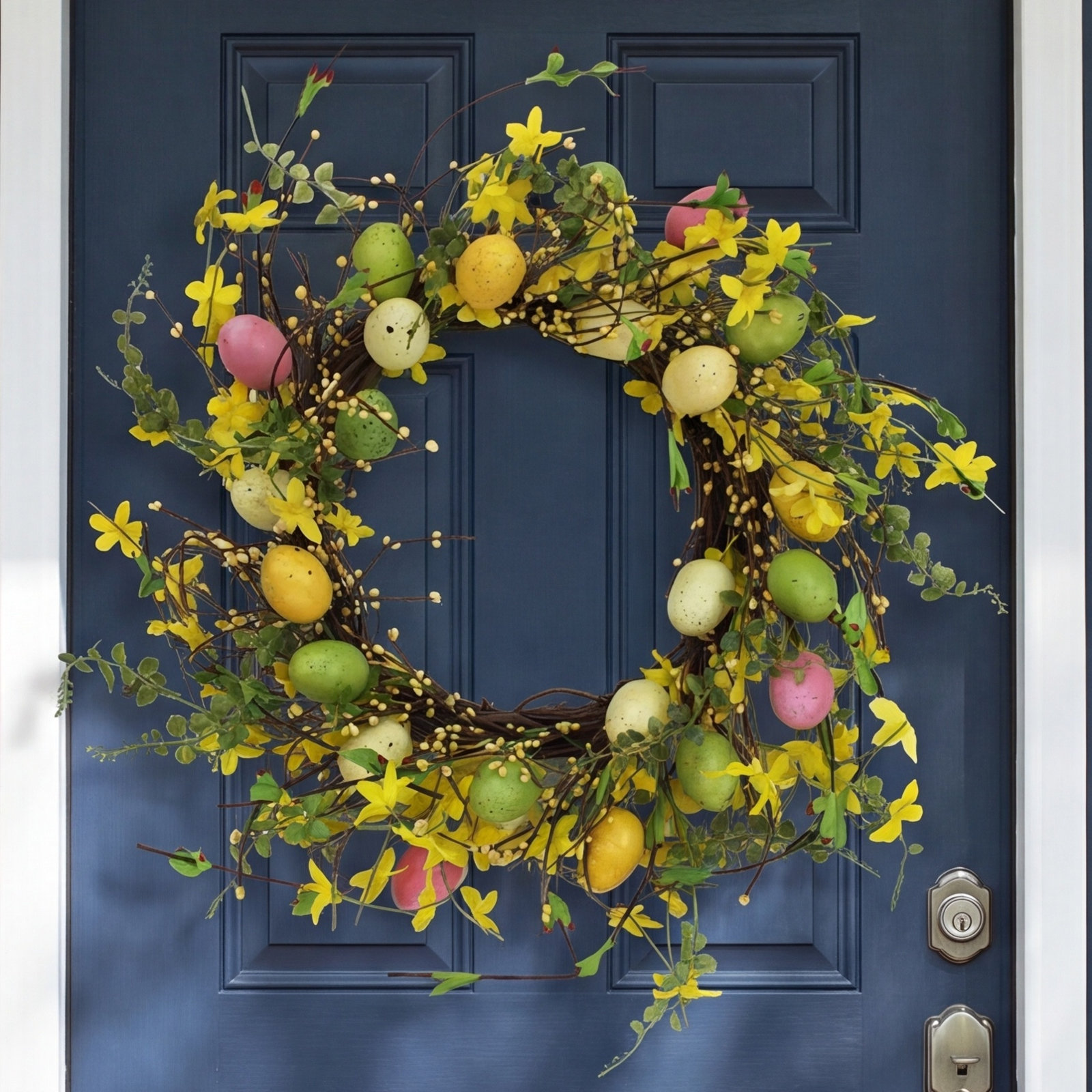 20'' Easter Handcrafted Faux Mixed Assortment Wreath