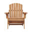 Chaise Adirondack pliante en bois surdimensionnée avec dossier et siège pré-assemblés