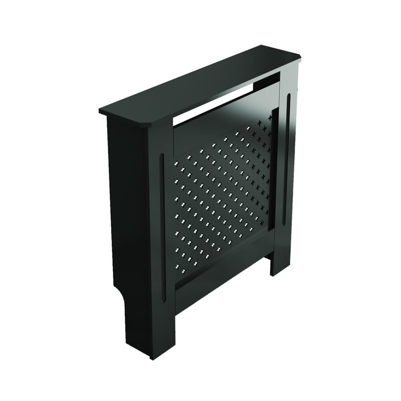 MDF Radiator Cover, Decorative Perforated Panel Heater Cabinet with Top Display Shelf, Easy to Assemble Home Heating Cover