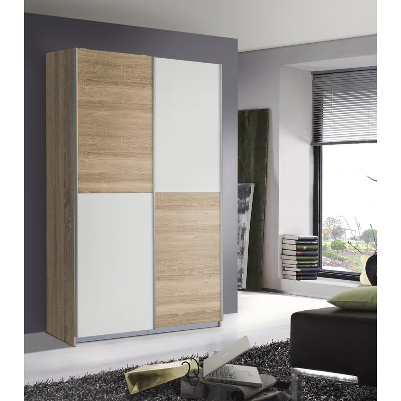 Hornsea 2 Door Wardrobe, Brown/White