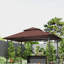 Pavillon de jardin grillagé 8 pi x 5 pi, pavillon de jardin extérieur à 2 niveaux avec 2 tablettes latérales, paniers de rangement et crochet de plafond