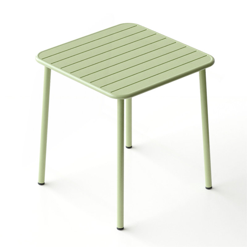 Green Square Outdoor Patio Dining Table, Villa Open Air Table, Retro American Modern Simple Balcony Coffee Table, Waterproof